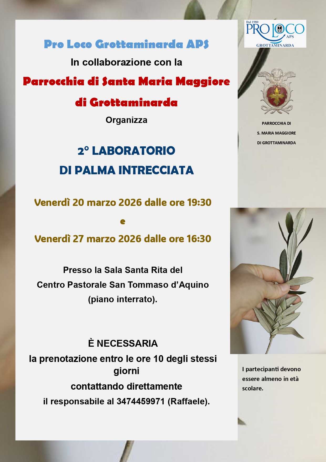 2° Laboratorio di Palma intrecciata
